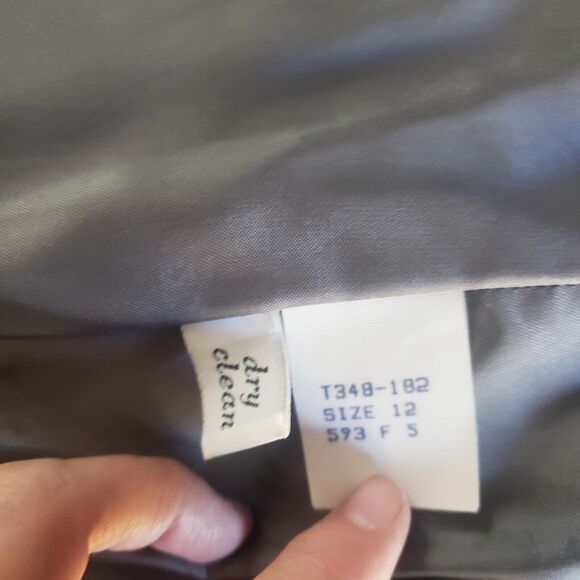 VTG Pendleton 100% Virgin Wool Old‎ Money Blazer Gray One Button Size 12 - Picture 11 of 12